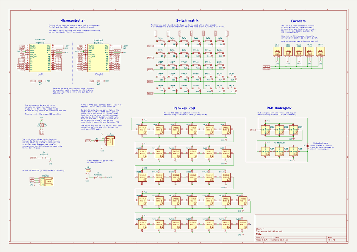 Aurora Helix rev1 schematics