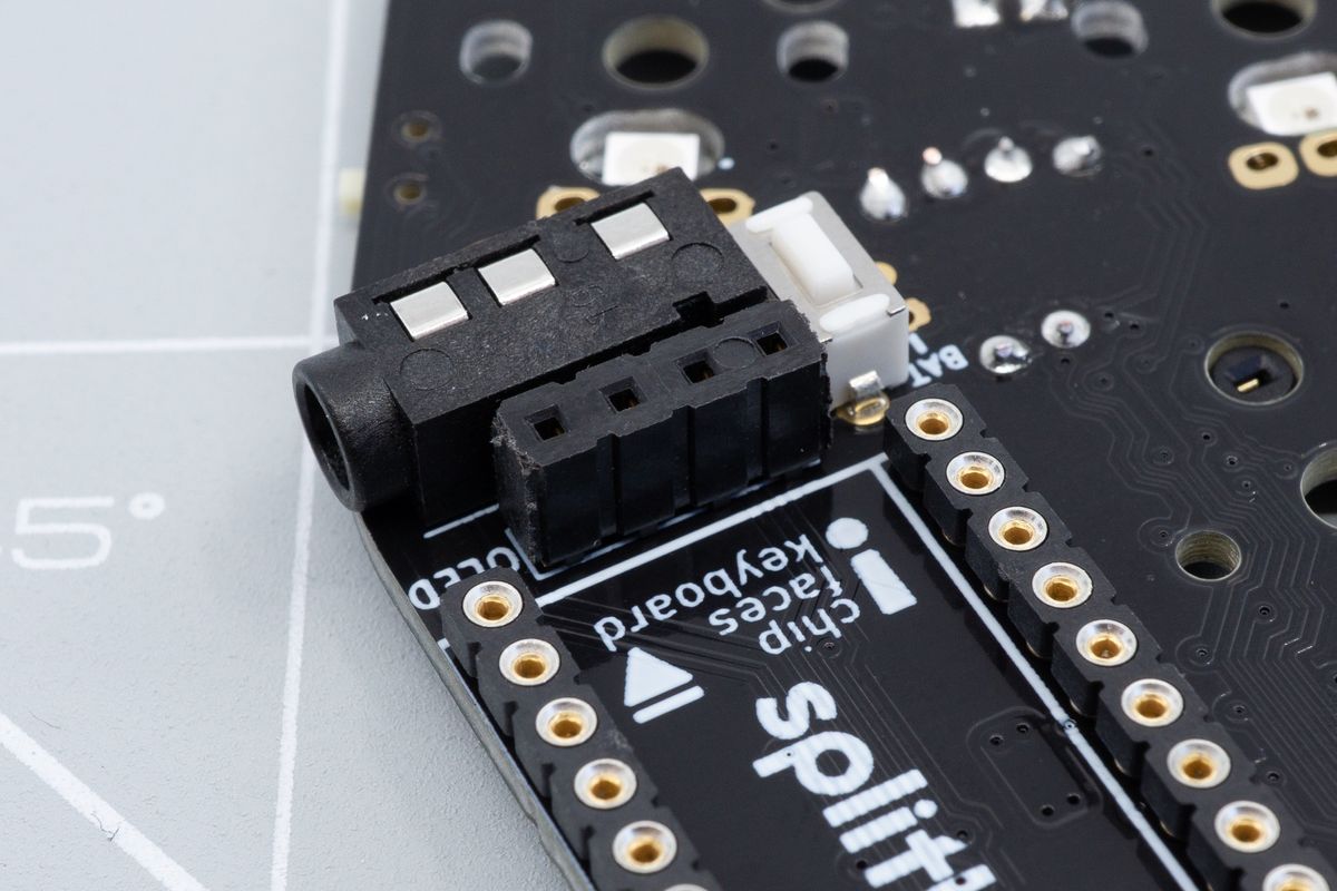 The soldered socket, looking at the top side of the PCB. Notice how it sits straight, and flush with the PCB