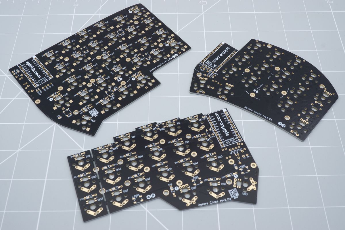 A few PCBs from Aurora Series keyboards