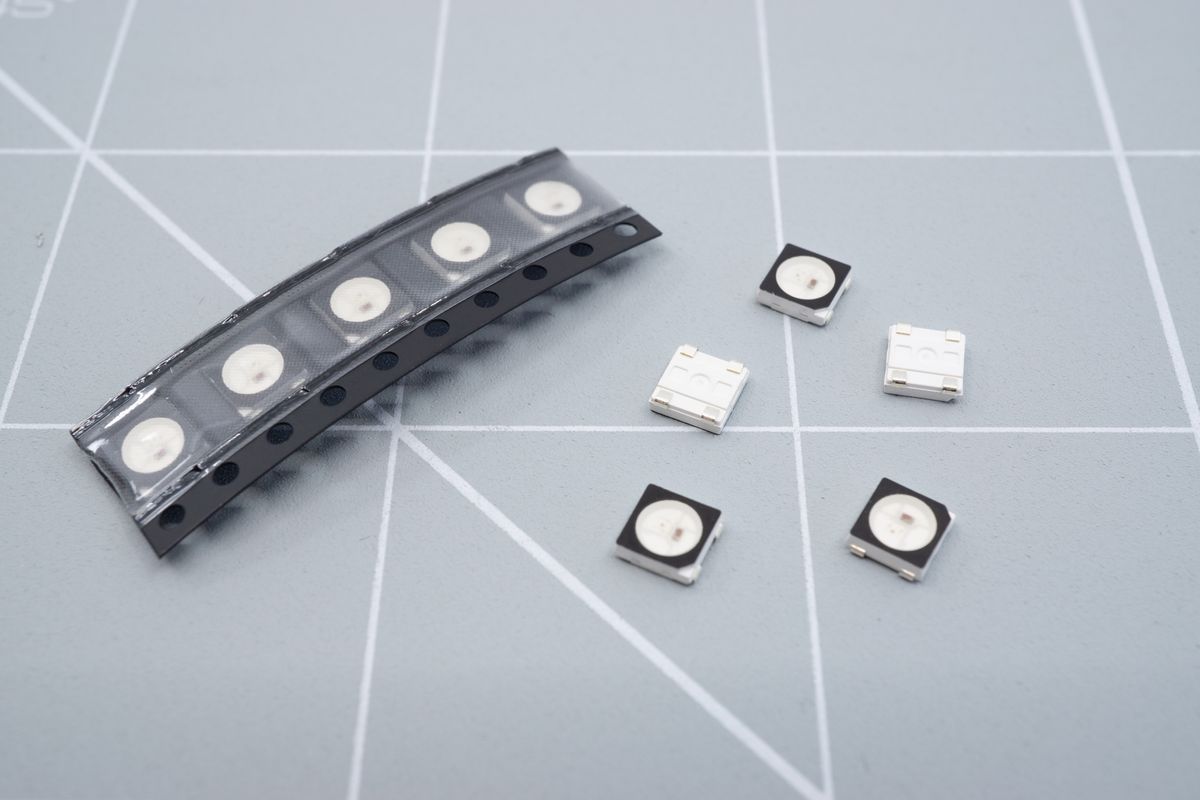 These LEDs are also SMD components