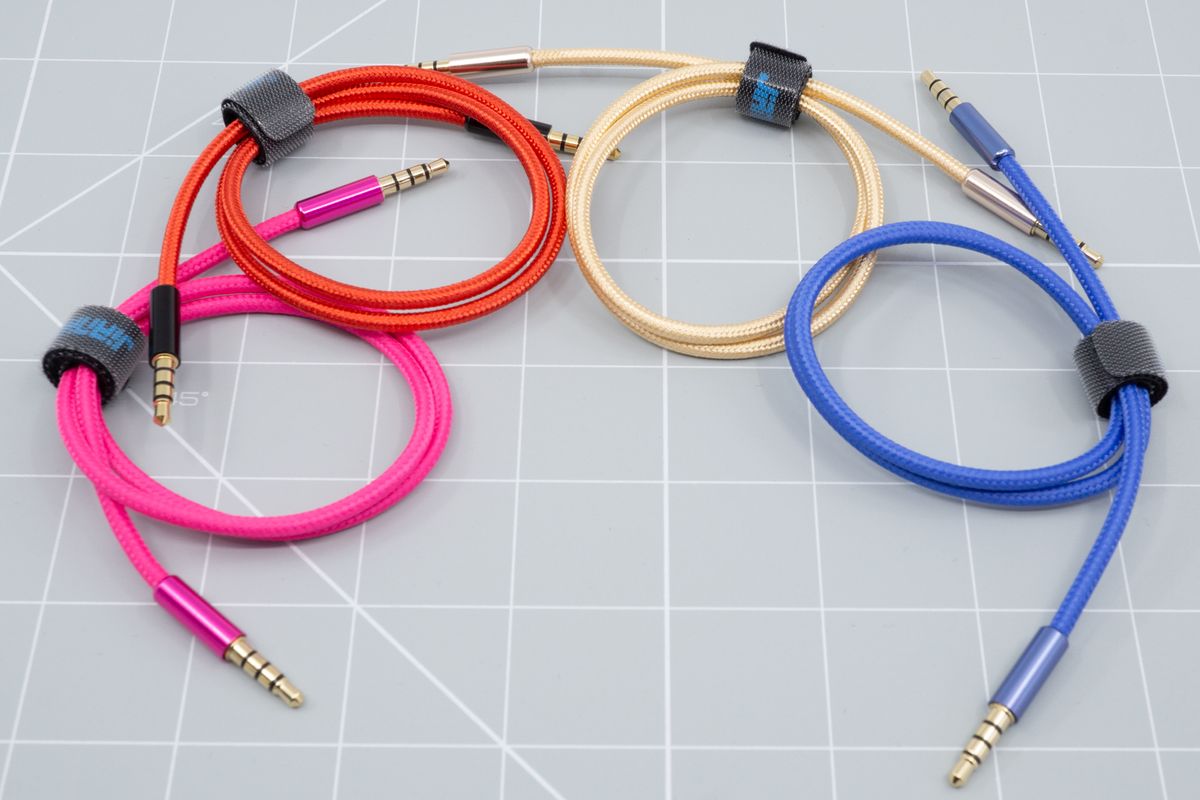 Braided TRRS cables in a few colours