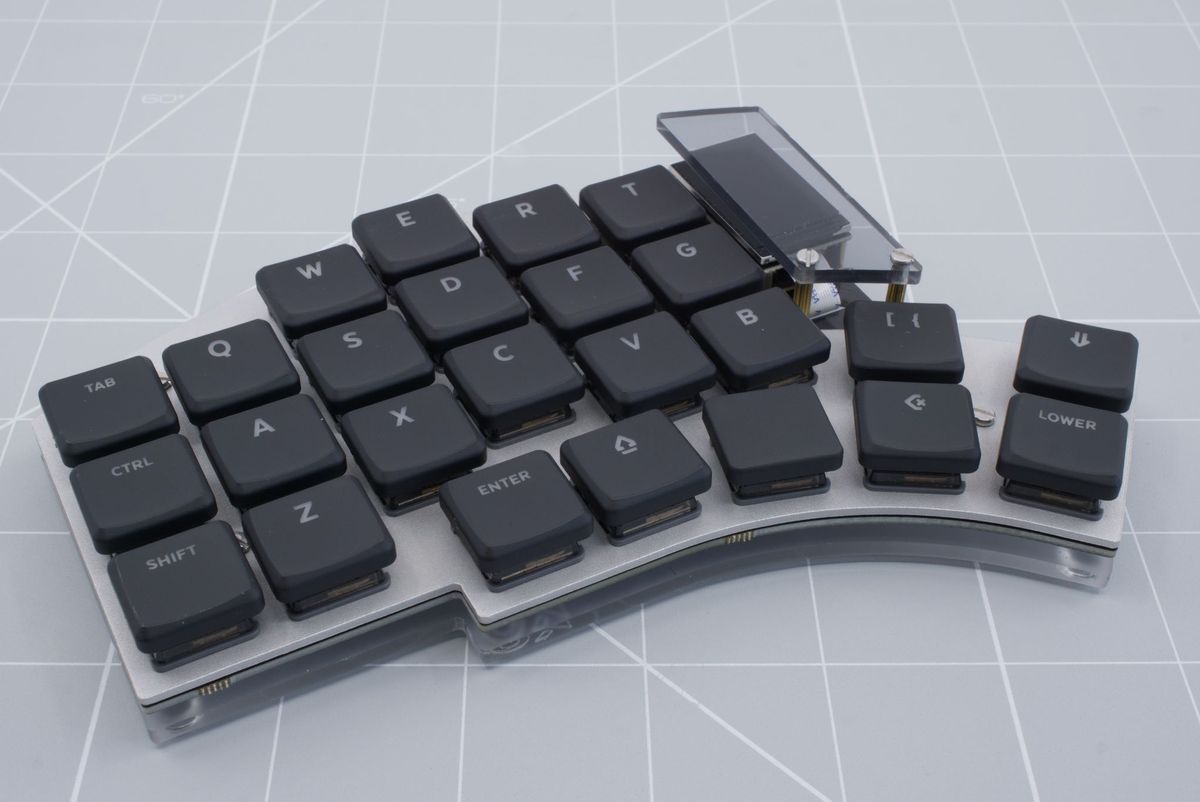 Board with choc switches installed