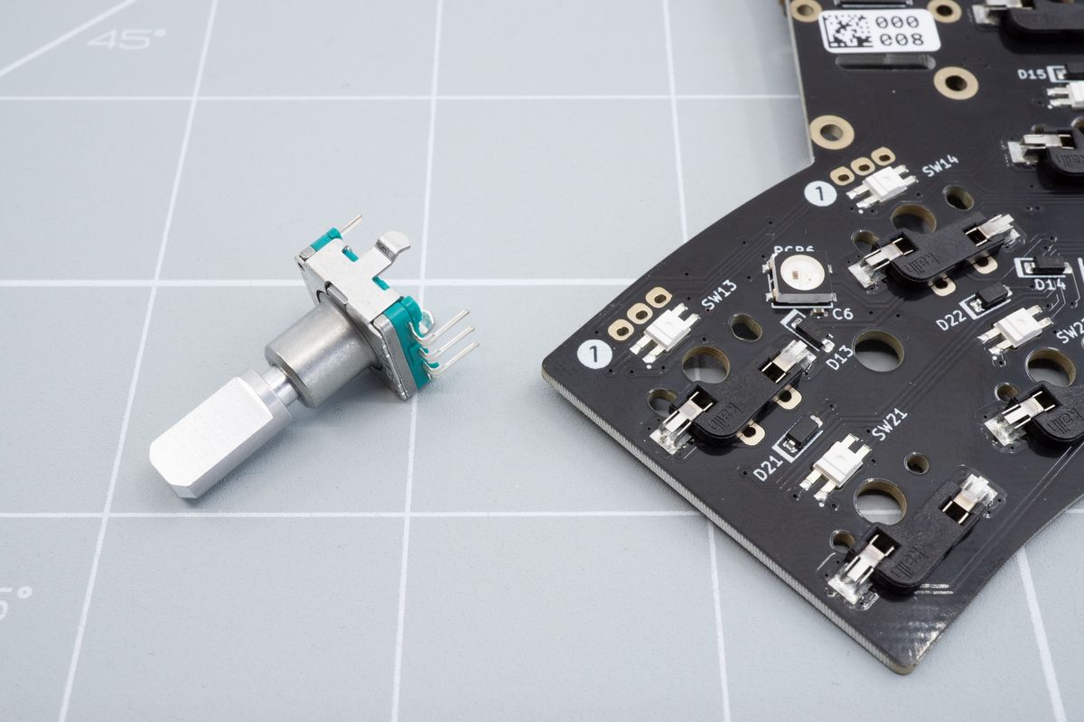 Encoder and the spot on the PCB