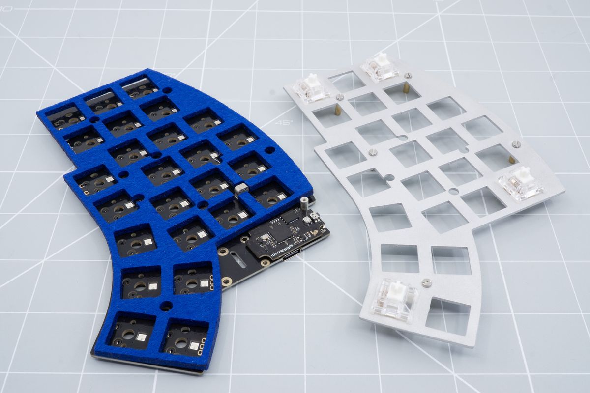 Aligning the top plate and keyboard PCB