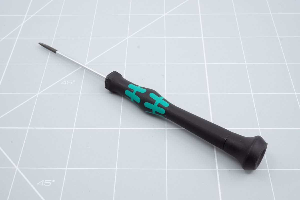 A flat head screwdriver