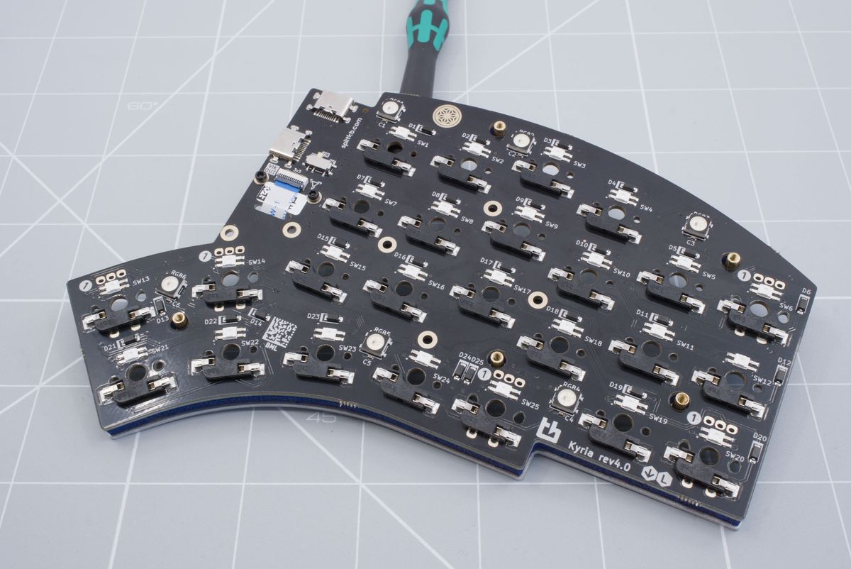 Adding the keyboard PCB to the stack-up