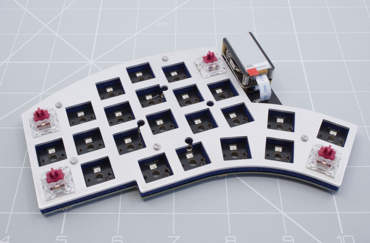 Installed corner switches in to the keyboard PCB