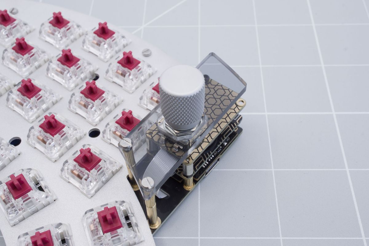 Installed encoder knob