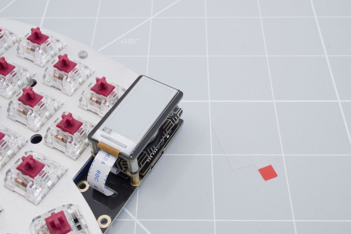 Removing the plastic protective sheet from the display