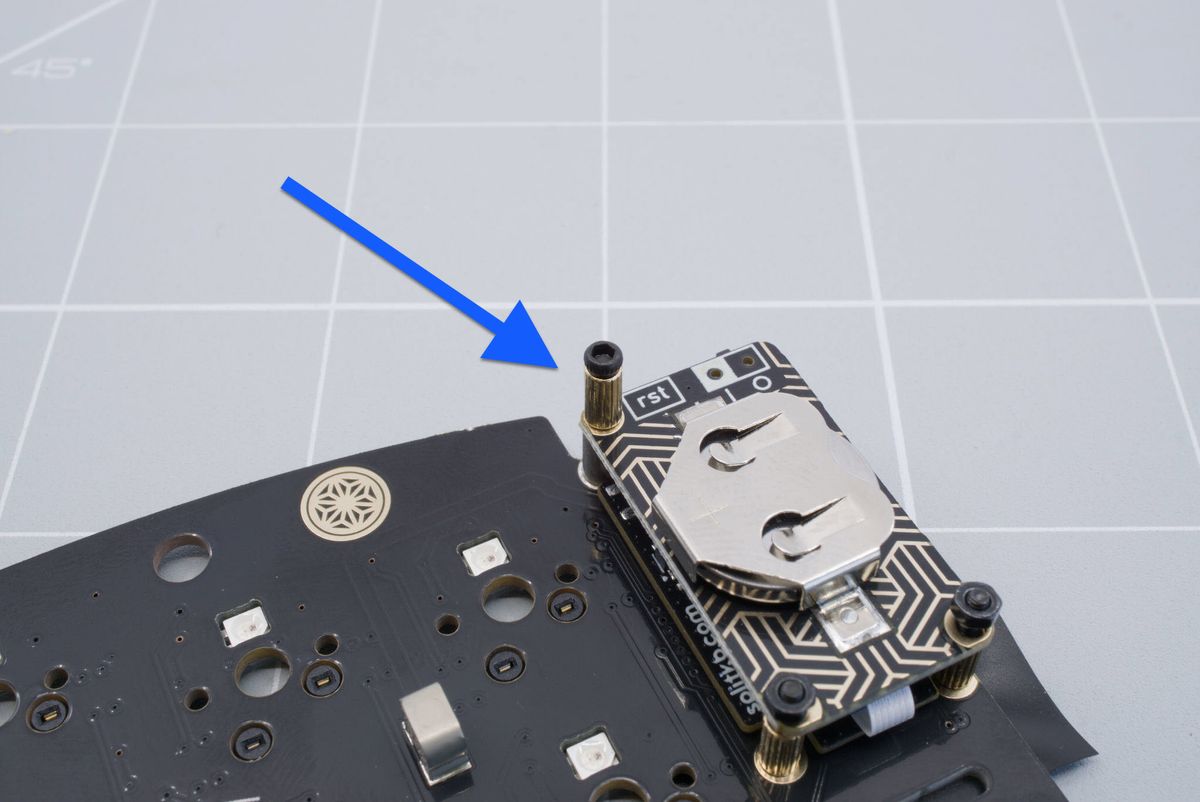 Tightening the top screw