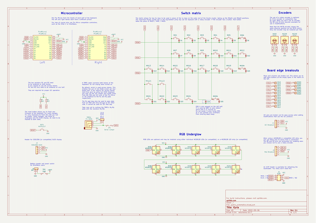 Kyria rev2.0 schematics